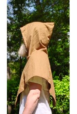 Cloakmakers.com H574-Washable Viking Skjoldehamn Hood, Tan Wool Bend
