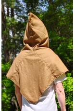 Cloakmakers.com H574-Washable Viking Skjoldehamn Hood, Tan Wool Bend