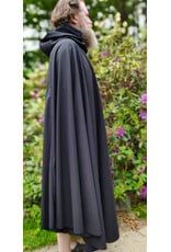 Cloakmakers.com 6046-Washable Black Hard Face Fleece Cloak w/ Rain Resistance & Silver Tone Clasp