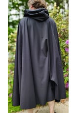Cloakmakers.com 6046-Washable Black Hard Face Fleece Cloak w/ Rain Resistance & Silver Tone Clasp
