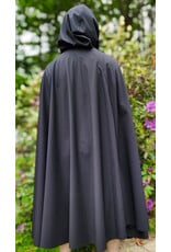 Cloakmakers.com 6046-Washable Black Hard Face Fleece Cloak w/ Rain Resistance & Silver Tone Clasp