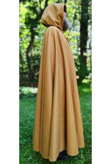 Cloakmakers.com 6028-Amber Gold  Wool Blend Cloak w/ Green Velvet Hood Lining
