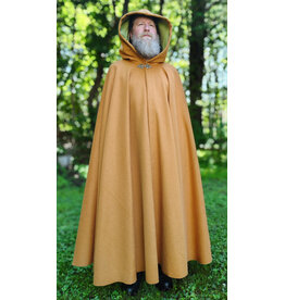 Cloakmakers.com 6028-Creamsicle Orange Wool Blend Cloak w/ Green Velvet Hood Lining
