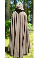 Cloakmakers.com 6059-Washable Brown Wool Blend Ranger Cloak w/ Black Velvet Hood Lining & Celtic Triquetra Knot Clasp