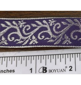 Cloakmakers.com Formal Vine Trim - Silver on Purple