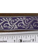 Cloakmakers.com Formal Vine Trim - Silver on Purple