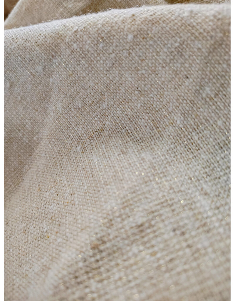 Cloakmakers.com 6066-Washable Cream & Gold Wool Blend Cloak w/ Light Gold Velvet Hood Lining & Gold Tone Clasp