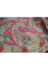 Cloakmakers.com J924-Washable Red, Green, & Blue Paisley Cotton Hooded Vest w/ Pockets