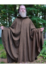 Cloakmakers.com 6067-Washable Greenish Brown Ranger Cloak w/ Black Velvet Hood Lining & Bronze Tone Clasp