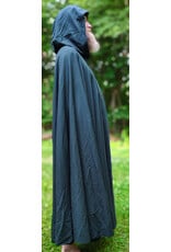 Cloakmakers.com 6068-Washable Lightweight Forest Green Wool Cloak w/ Black Velvet Hood Lining & Silver Tone Clasp