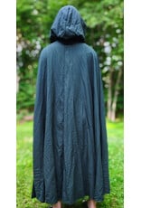 Cloakmakers.com 6068-Washable Lightweight Forest Green Wool Cloak w/ Black Velvet Hood Lining & Silver Tone Clasp