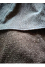 Cloakmakers.com 6069-Washable Dual Layer Blue & Charcoal Wool Blend Mantel Cloak w/ Black Velvet Hood Lining & Pockets
