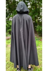 Cloakmakers.com 6072-Washable Almost Black Windpro Fleece Cloak w/ Silver Tone Clasp