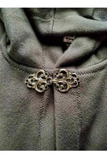Cloakmakers.com 6072-Washable Almost Black Windpro Fleece Cloak w/ Silver Tone Clasp