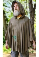Cloakmakers.com 5794-Washable Lightweight Short Ranger Cloak w/ Green Dragon Embroidery