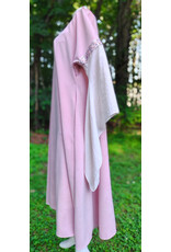Cloakmakers.com G1200-Washable Light Pink Faux Wool Gown w/ White Cotton Drop Sleeves & Pockets