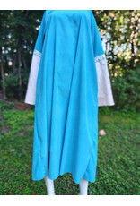 Cloakmakers.com G1201-Washable Blue Faux Wool Gown w/ White Cotton Sleeves & Two Pockets
