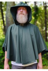 Cloakmakers.com 6077-Washable Hard Face Forest Green Fleece Cloak w/ Rain Resistance