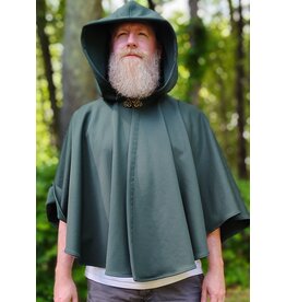 Cloakmakers.com 6077-Washable Hard Face Forest Green Fleece Cloak w/ Rain Resistance