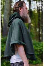 Cloakmakers.com 6077-Washable Hard Face Forest Green Fleece Cloak w/ Rain Resistance
