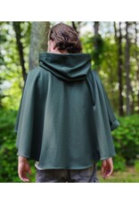 Cloakmakers.com 6077-Washable Hard Face Forest Green Fleece Cloak w/ Rain Resistance
