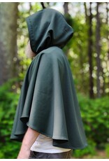 Cloakmakers.com 6077-Washable Hard Face Forest Green Fleece Cloak w/ Rain Resistance