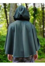 Cloakmakers.com 6077-Washable Hard Face Forest Green Fleece Cloak w/ Rain Resistance