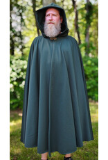 Cloakmakers.com 6079-Washable Long Forest Green Hard Face Fleece Cloak w/ Rain Resistance
