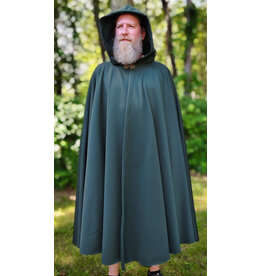 Cloakmakers.com 6079-Washable Long Forest Green Hard Face Fleece Cloak w/ Rain Resistance