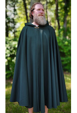 Cloakmakers.com 6079-Washable Long Forest Green Hard Face Fleece Cloak w/ Rain Resistance