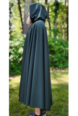 Cloakmakers.com 6079-Washable Long Forest Green Hard Face Fleece Cloak w/ Rain Resistance