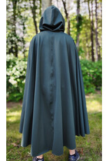 Cloakmakers.com 6079-Washable Long Forest Green Hard Face Fleece Cloak w/ Rain Resistance