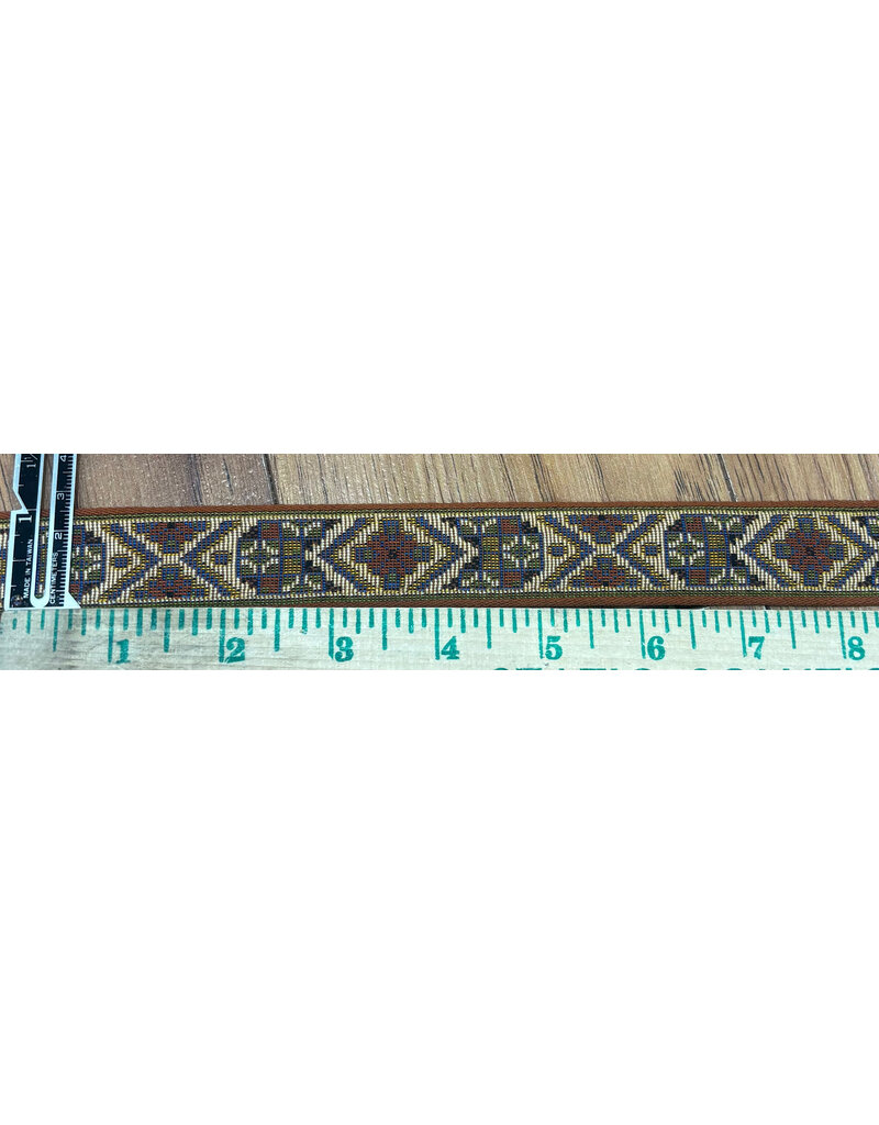 Cloakmakers.com Early Period Crosses and Chevron - Blue and Red on Cream
