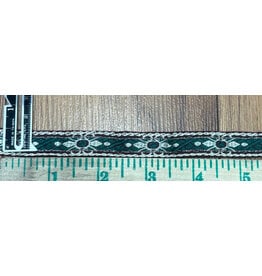 Cloakmakers.com Medallion Bordered Simple Trim - Ivory and Green on Burgundy