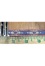 Cloakmakers.com Medallion Bordered Simple Trim - Ivory and Blue on Red