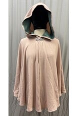 Cloakmakers.com 6080 - Washable Short Pink Wool Blend Cloak w/Butterfly Wing Embroidery