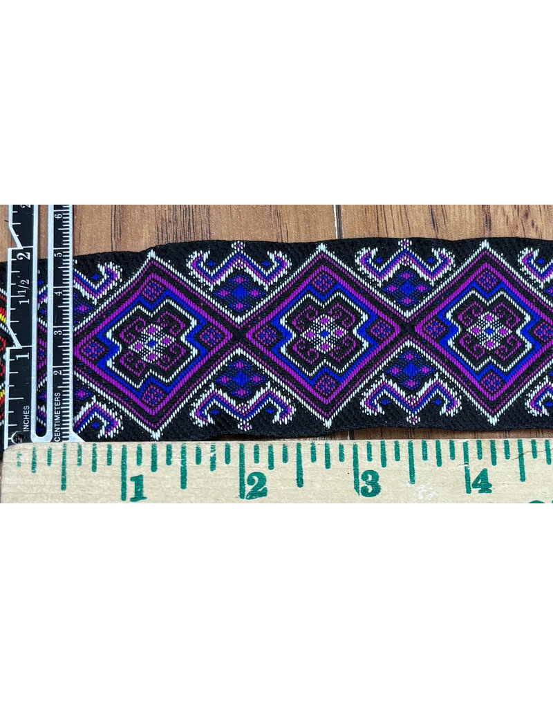 Cloakmakers.com Diamond and Horn Trim - Purple and Blue on Blacl