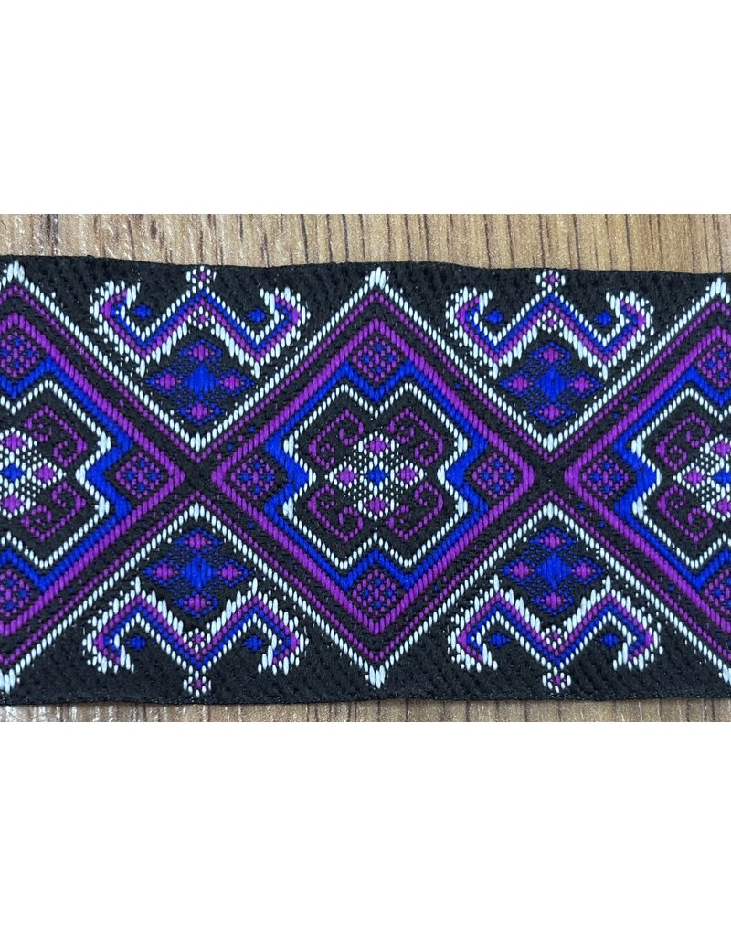 Cloakmakers.com Diamond and Horn Trim - Purple and Blue on Blacl
