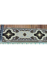 Cloakmakers.com Diamond and Arabesque Trim-Gold and Brown on Cream