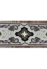Cloakmakers.com Diamond and Arabesque Trim-Gold and Brown on Cream