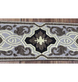Cloakmakers.com Diamond and Arabesque Trim-Gold and Brown on Cream
