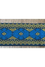 Diamonds in Diamonds Trim - Gold and Blue