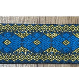 Diamonds in Diamonds Trim - Gold and Blue