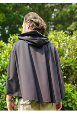 Cloakmakers.com 6082-Washable Lightweight Short Black Raincloak w/ Silver Tone Clasp