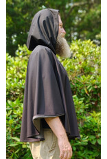 Cloakmakers.com 6082-Washable Lightweight Short Black Raincloak w/ Silver Tone Clasp