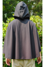Cloakmakers.com 6082-Washable Lightweight Short Black Raincloak w/ Silver Tone Clasp