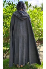 Cloakmakers.com 6087-Washable Lightweight Grey Wool Cloak w/ Silver Tone Clasp