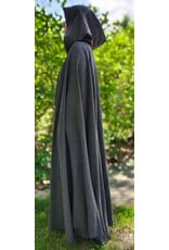Cloakmakers.com 6087-Washable Lightweight Grey Wool Cloak w/ Silver Tone Clasp