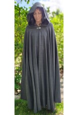 Cloakmakers.com 6087-Washable Lightweight Grey Wool Cloak w/ Silver Tone Clasp