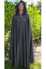 Cloakmakers.com 6087-Washable Lightweight Grey Wool Cloak w/ Silver Tone Clasp